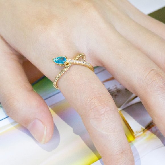 🔥Unique Asymmetric Design 10k Gold Ring Plain Ring, GPMB1505 - Picture 4 of 5